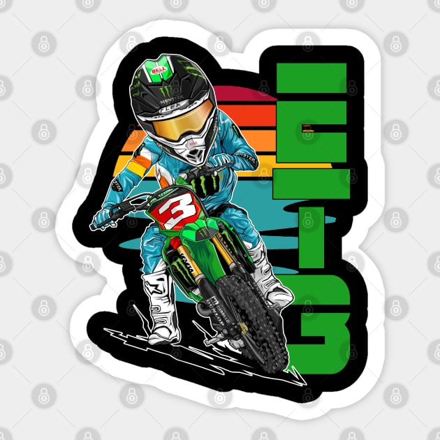 Eli Tomac ET3 Supercross Motocross Champion Sticker by M-HO design